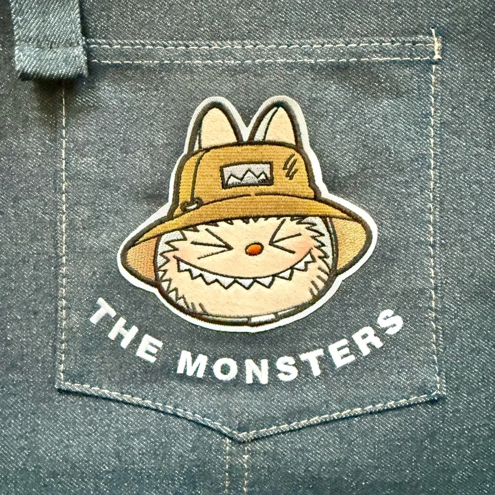 POP MART LABUBU The Monsters Fall in Wild Series Denim Apron Bag